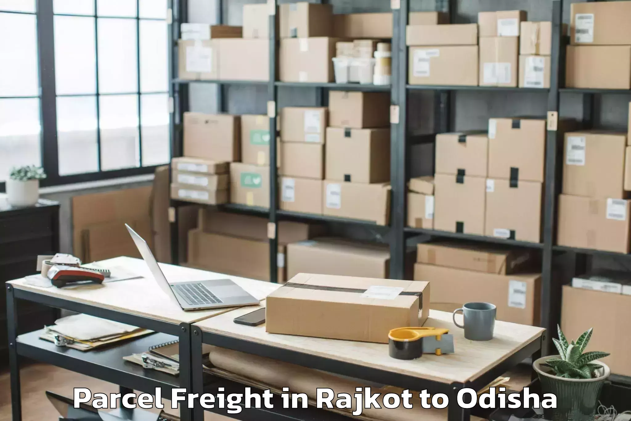 Hassle-Free Rajkot to Odagaon Parcel Freight